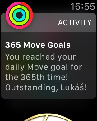 Apple Watch: 365 splněných denních cílů 1